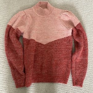 Vero Moda Pink and Red Turtleneck Sweater